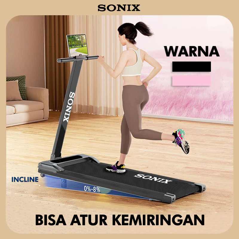 Sonix Treadmill Incline T Model Sport Treadmill Sudut 8 Sudut Electric Low Watt Dapat Dilipat Runnin