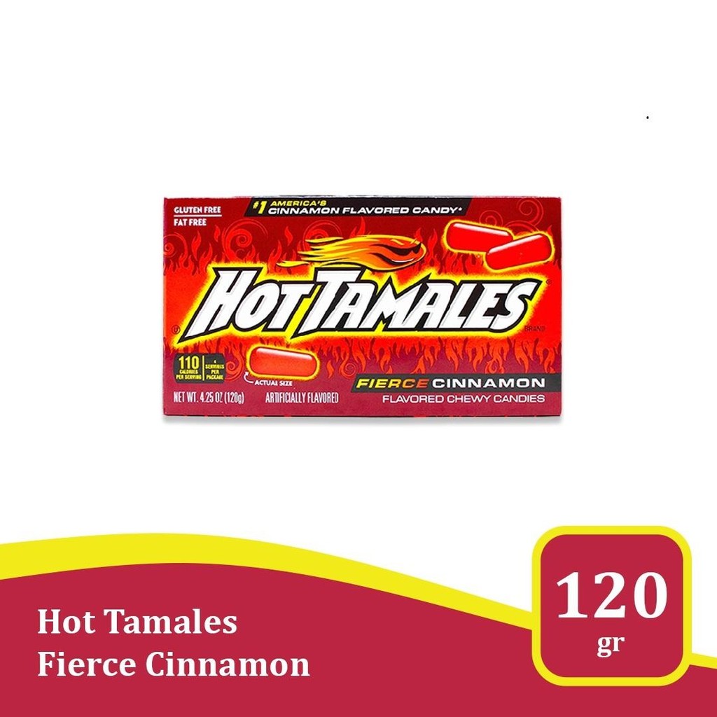 

Hot Tamales Cinnamon Candy 5.5 oz - permen pedas manis import USA