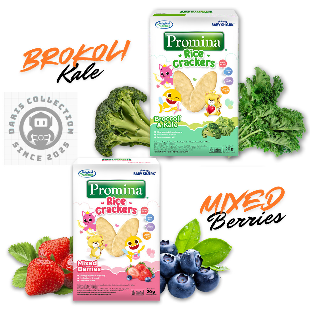 Promina Rice Crackers 20G Cemilan Bayi 6 12 Bulan Cracker Dan Untuk 1 Tahun Ke Atas Daris Collection