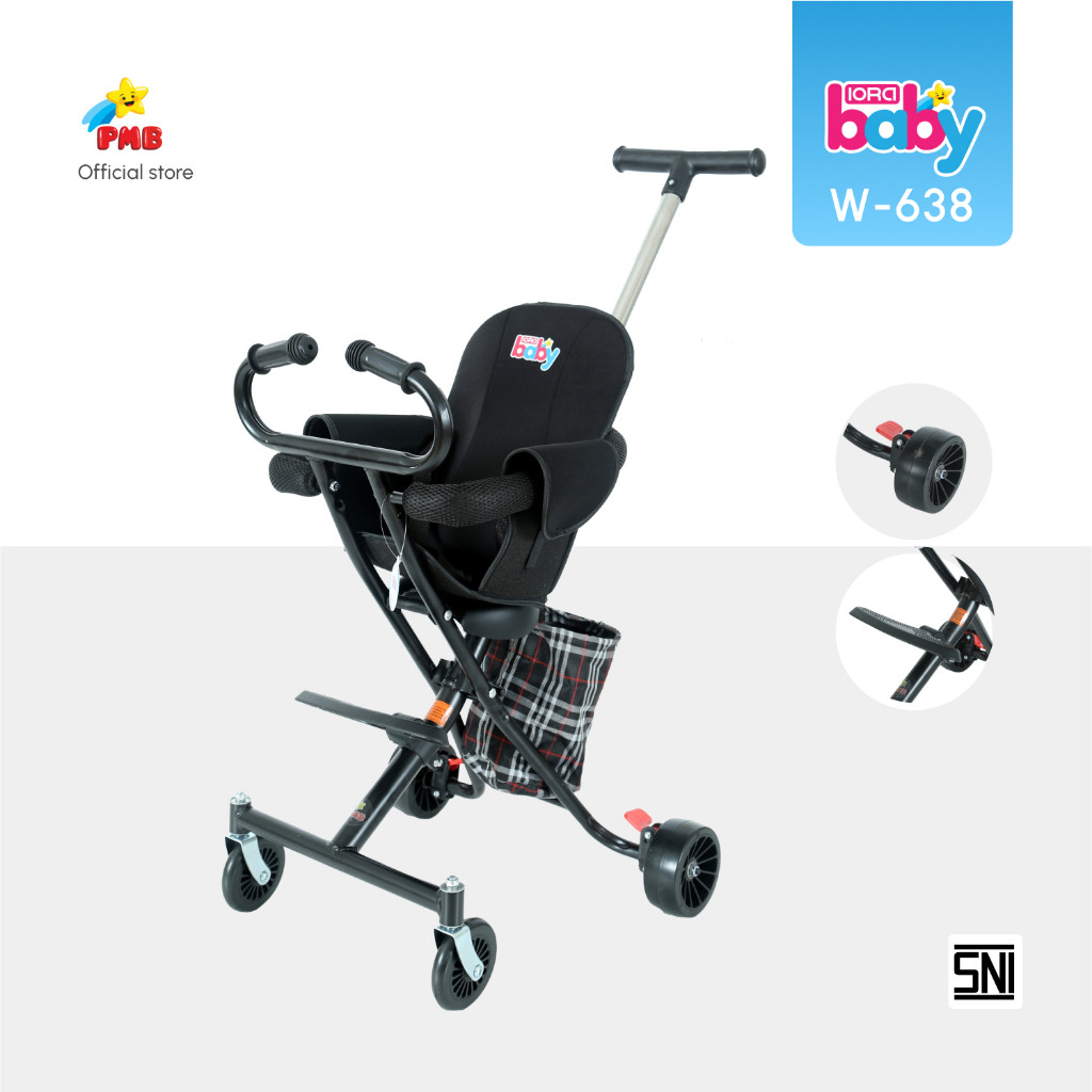 MAGIC STROLLER BABY IORA W-638 PMB TOYS // KERETA DORONG KERETA SORONG BAYI CABIN SIZE MUDAH DILIPAT