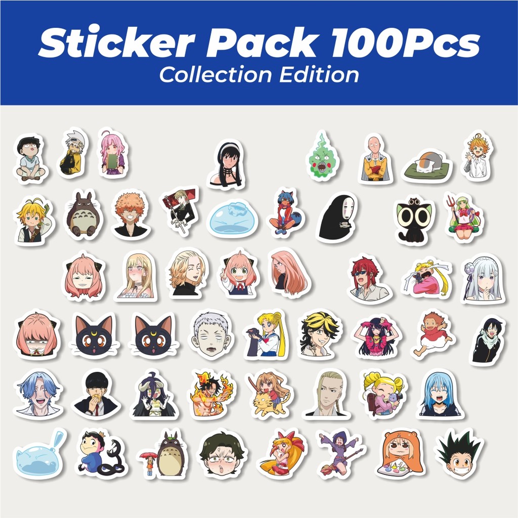 

Hot Stiker Anime Jepang V2 Lucu Anti Air Stikers Berperekat Waterproof Sticker Decal Buat Motor Helm Buku Journal Koper Casing HP Laptop Botol Minum