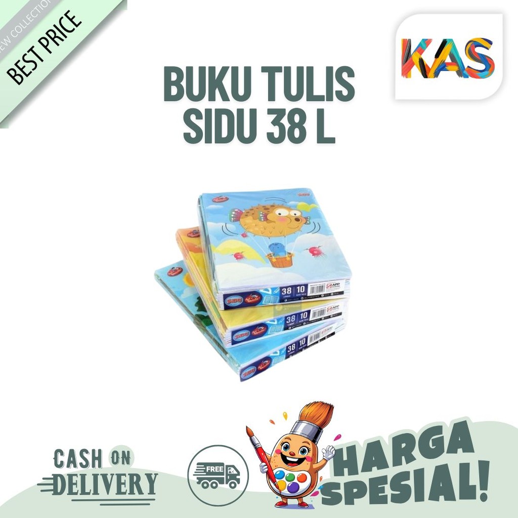 

Buku Tulis Sinar Dunia (SIDU)38 Lembar Qwarto Cover Random - pack (10 buku)