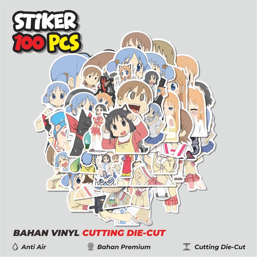 

Terbaru! 50 pcs Stiker Anime Nichijou Sticker Dekorasi Lucu Kreatif untuk Notebook, Skateboard, HP