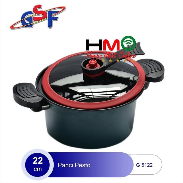 Panci Presto Viral Diameter 22 CM GSF 5122 Panci Presto Totipotent GSF - Hitam