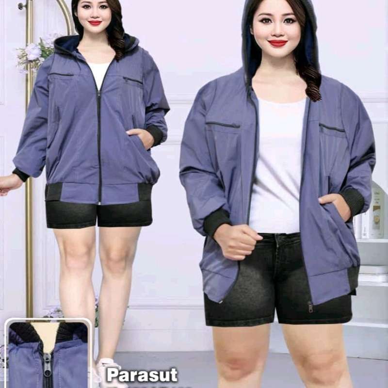 Jaket Parasut Jaket Wanita Jumbo BigSize