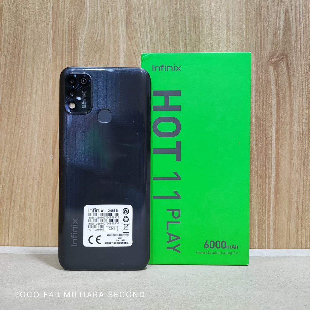 Infinix Hot 11 Play Ram 3/32GB | Ram 4/64GB Second Resmi