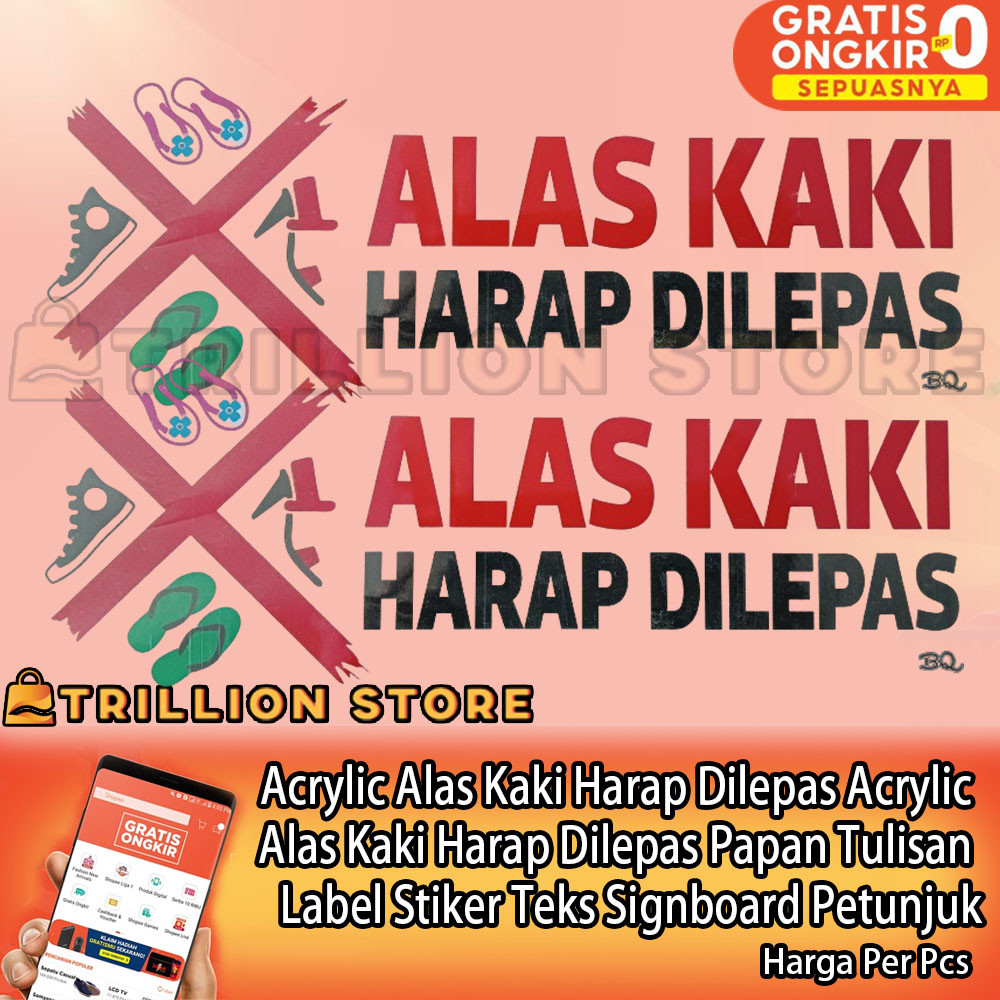 

Acrylic Alas Kaki Harap Dilepas Papan Tulisan Label Stiker Teks Tempel Signboard Petunjuk Tempelan Masjid Sekolah Tanda Himbauan Protokol Kesehatan Akrilik Acrylik Akrilic Informasi Etalase Peraturan Tertulis Estetik Tipografi Rapi Modern