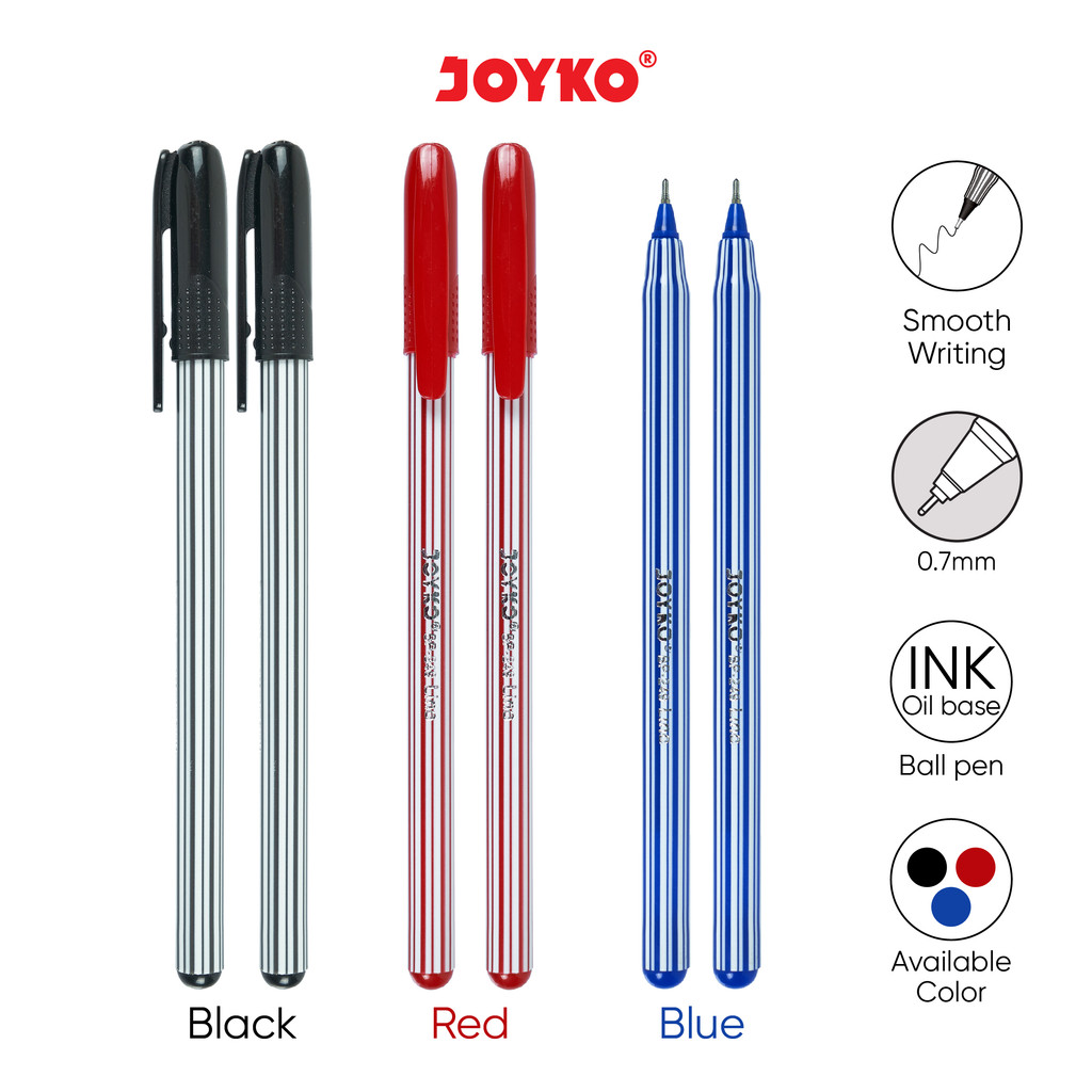 

1pak Ball Pen Pulpen Pena Joyko BP-249 12 Pcs Lino 0.7 mm toko QIRTOS