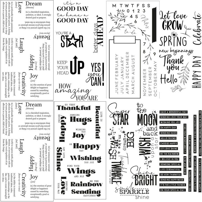 

Good Vibes Diamond Sentiments Transparent Clear Stamp/seal for Diy Scrapbooking/photo Album Decorative Cards Making Paper Craft