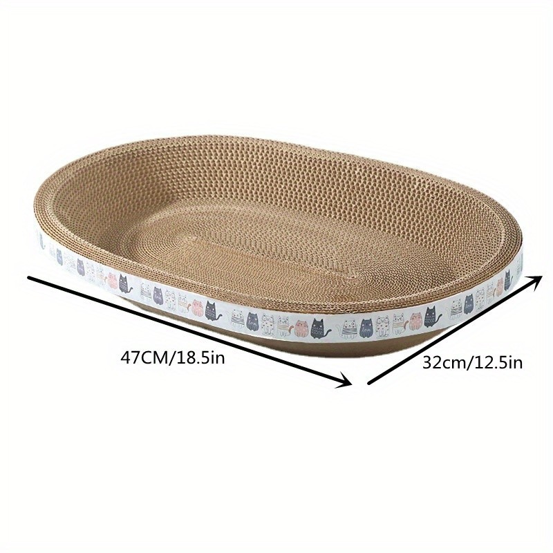 1pc Corrugated Paper Cat Scratcher and Toy Set - Durable and Fun Cat Scratching Pad for Happy and He