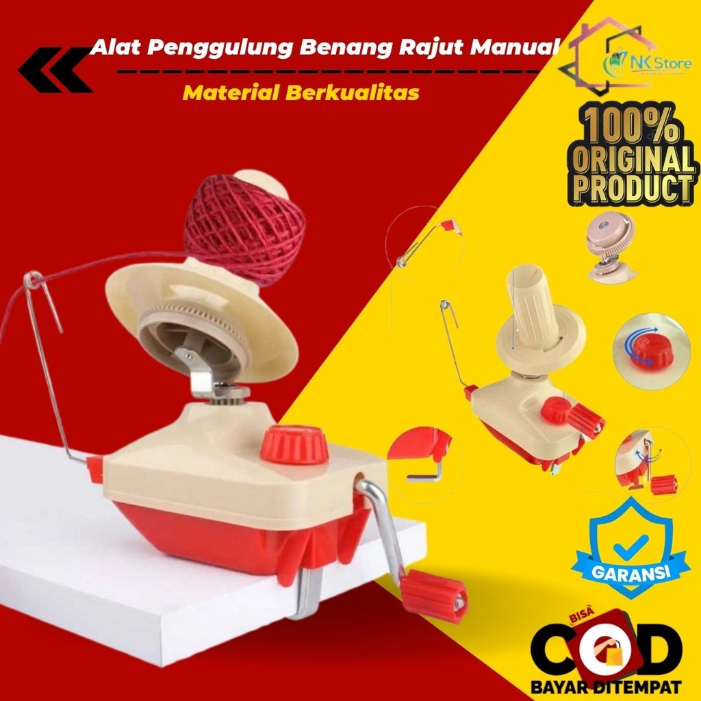 Golongan Gulungan Benang Alat Penggulung Benang Rajut Manual Wool Winder