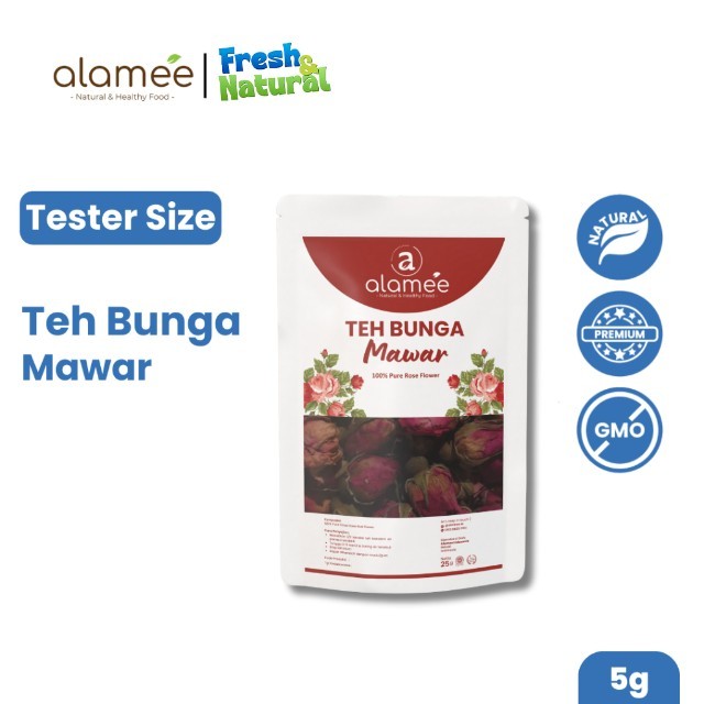 

Teh Bunga Mawar Rose Flower Kemasan Toples Flower Tea Organik Kering Dried Alami 5gr fresh and natural