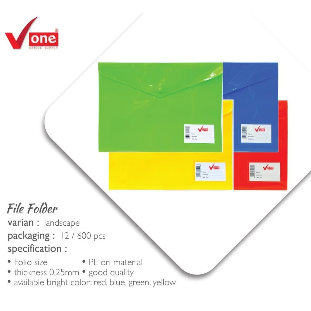 

File Folder Landspace / Map Kancing Full Color 12PCS - Random Color