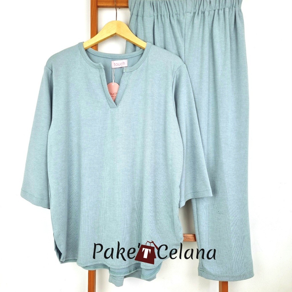 BAROSHOP setelan wanita terbaru 2025 one set misty knit premium import ld 130 xxl  jumbo bb 80 kg ke