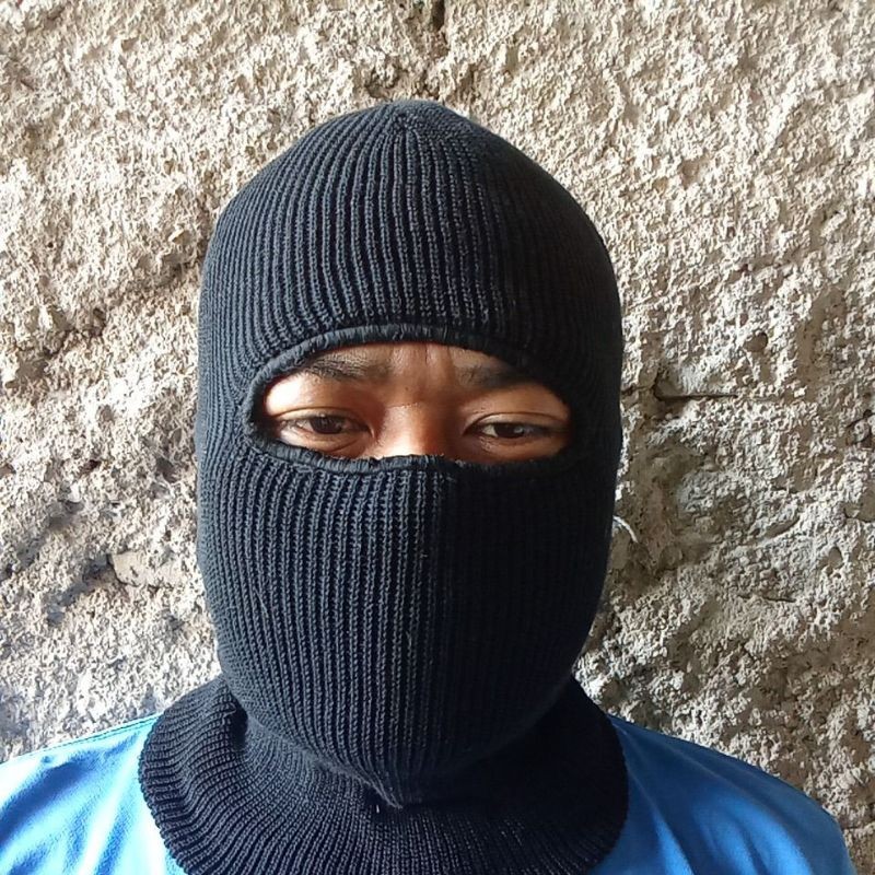 kupluk ninja masker tebal topeng sebo lubang 1/kupluk rajut