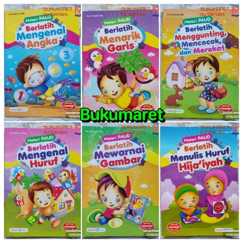 MATERI PAUD - Buku Anak TK PAUD (penerbit lingkar media)  Penulis Uun Setiyarsih Dkk