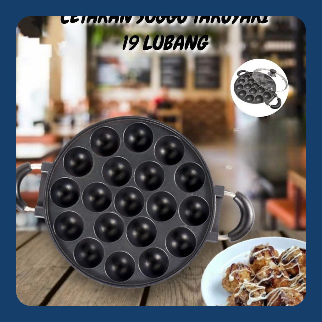 Cetakan Takoyaki / Cetakan Suggo / Cetakan Kue 19 Lubang Cetakan Kue Takoyaki Suggo