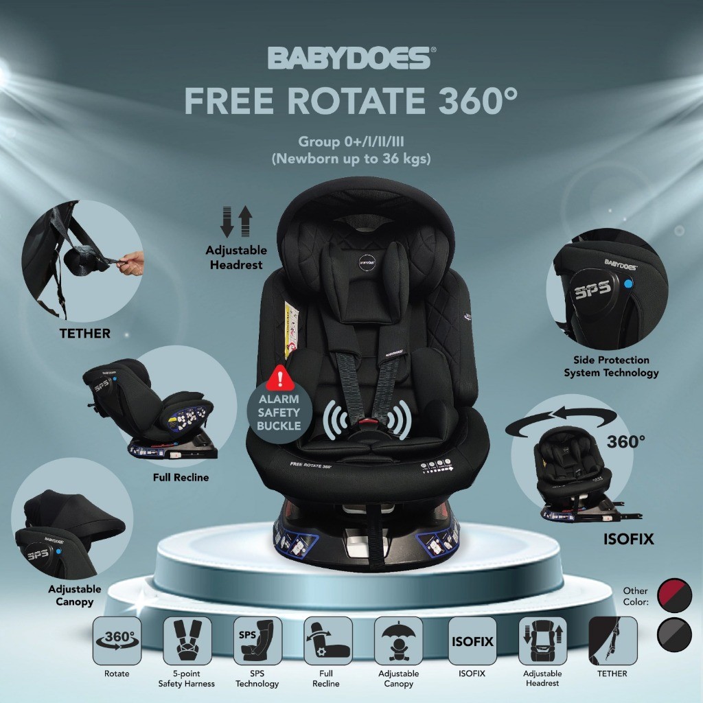 Carseat Babydoes Full Rotate 360 Isofix / Carseat Babydoes Full Rotate 2.0 360 Isofix/ Carseat Babyd