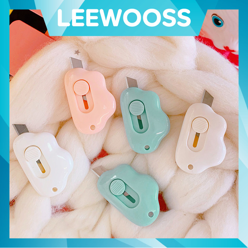 

LEEWOOSS H5656 Cutter Mini Cutter Mini Pisau Kecil Bentuk Awan Cutter Mini Bentuk Awan Pisau Pemotong Mini Lucu Travel Cutter