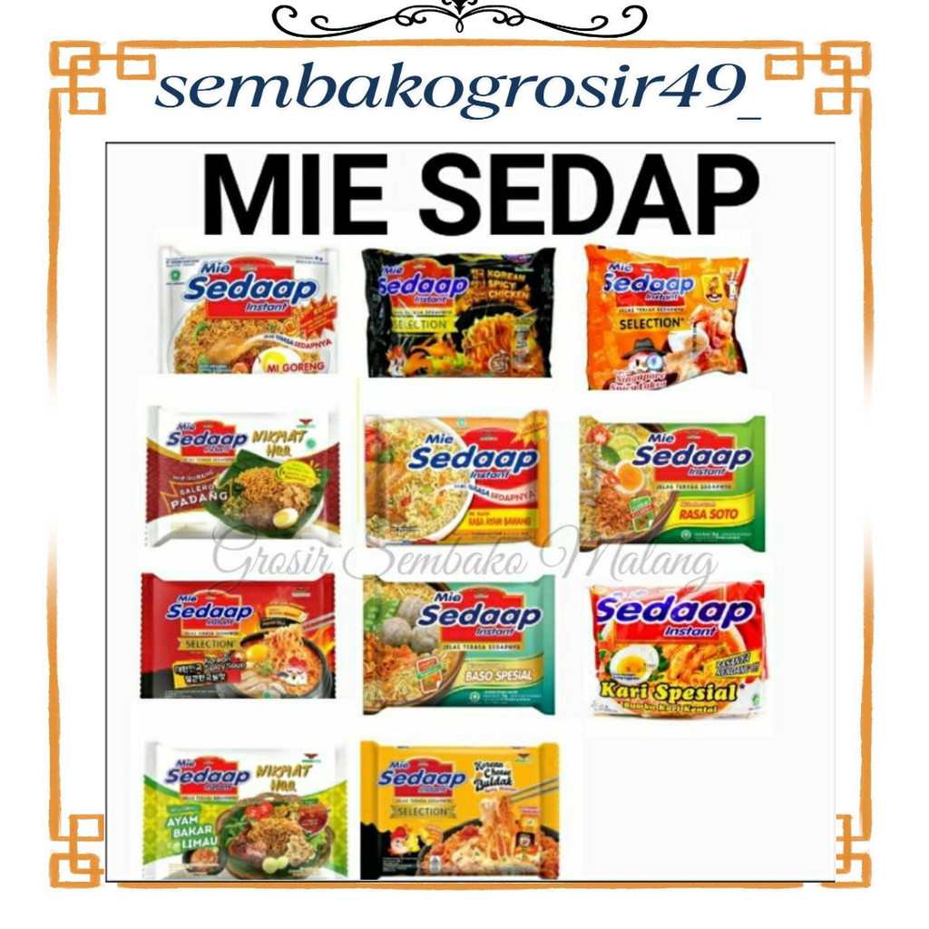 

SSG49 MIE SEDAP GORENG / SEDAP KUAH / SEDAP KARI MIE SEDAAP INSTAN SG
