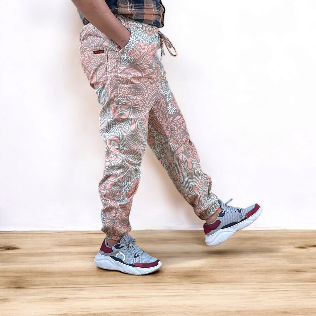 Celana Jogger Batik Pria Panjang Joger Pants Katun Premium Surya Teja CJ-25
