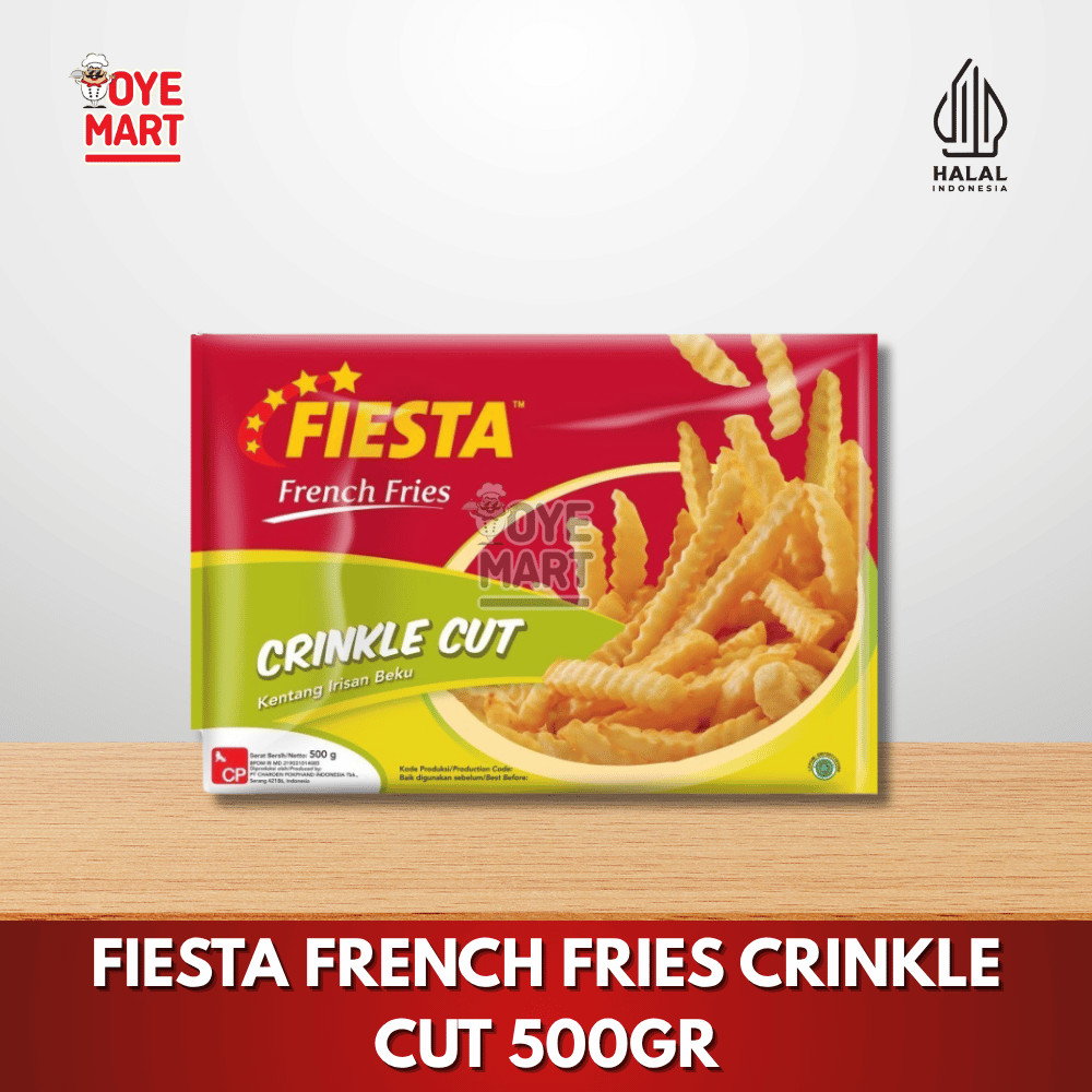 

FIESTA KENTANG GORENG CRINKLE CUT 500GR FRENCH FRIES KENTANG GORENG BEKU