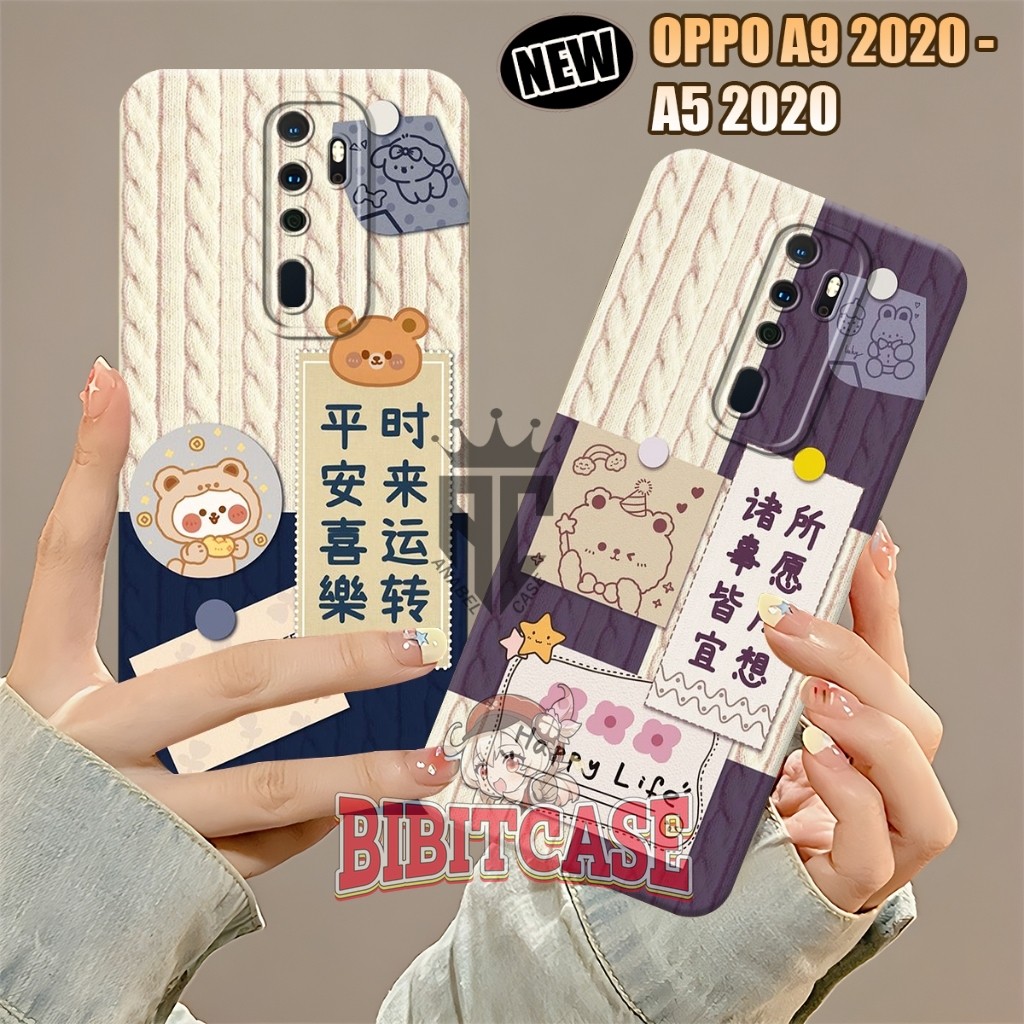 Softcase OPPO A5 2020 - Case OPPO A9 2020 Silicon Procamera Motif Wallpaper Bear cute - Case Hp - Ca