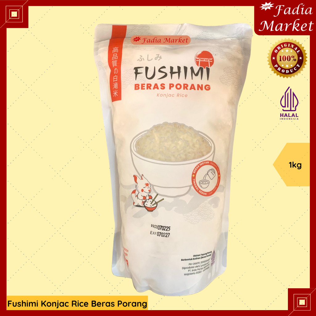 

Fushimi Konjac Rice Beras Porang 1kg – Alternatif Sehat Pengganti Nasi Putih