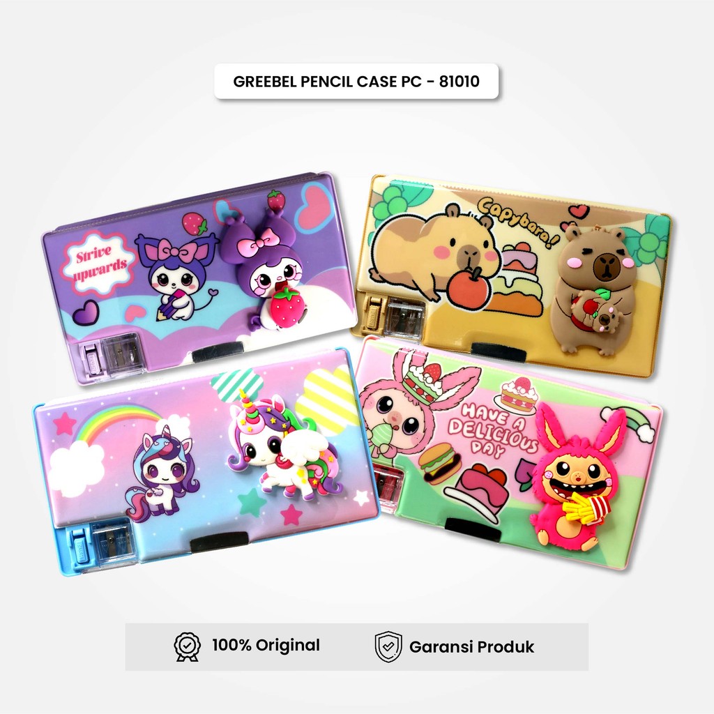 

GREEBEL Kotak Pensil Lucu 3D Kartun / Tempat Pensil (81010) / Pencil Case / Pensil Anak Sekolah