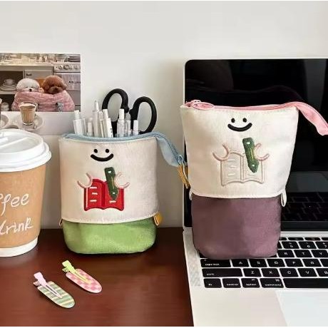 

Pencil Case Tempat Pensil Standing Expandable Pouch Standing Pen Case Cute Gwiyeo