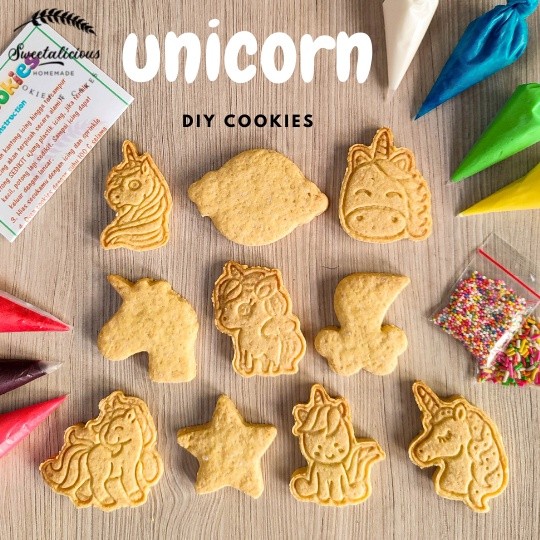 

DIY Cookies Hias Character Unicorn Mermaid Animal Transportation - isi 10