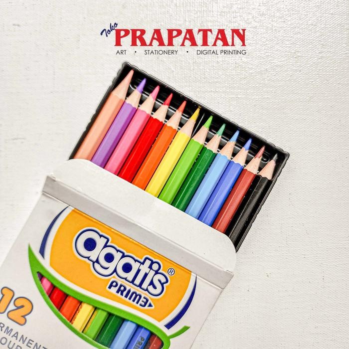 

TERLARIS! Pensil Warna Agatis Prime Permanent Color Pencils - 18c