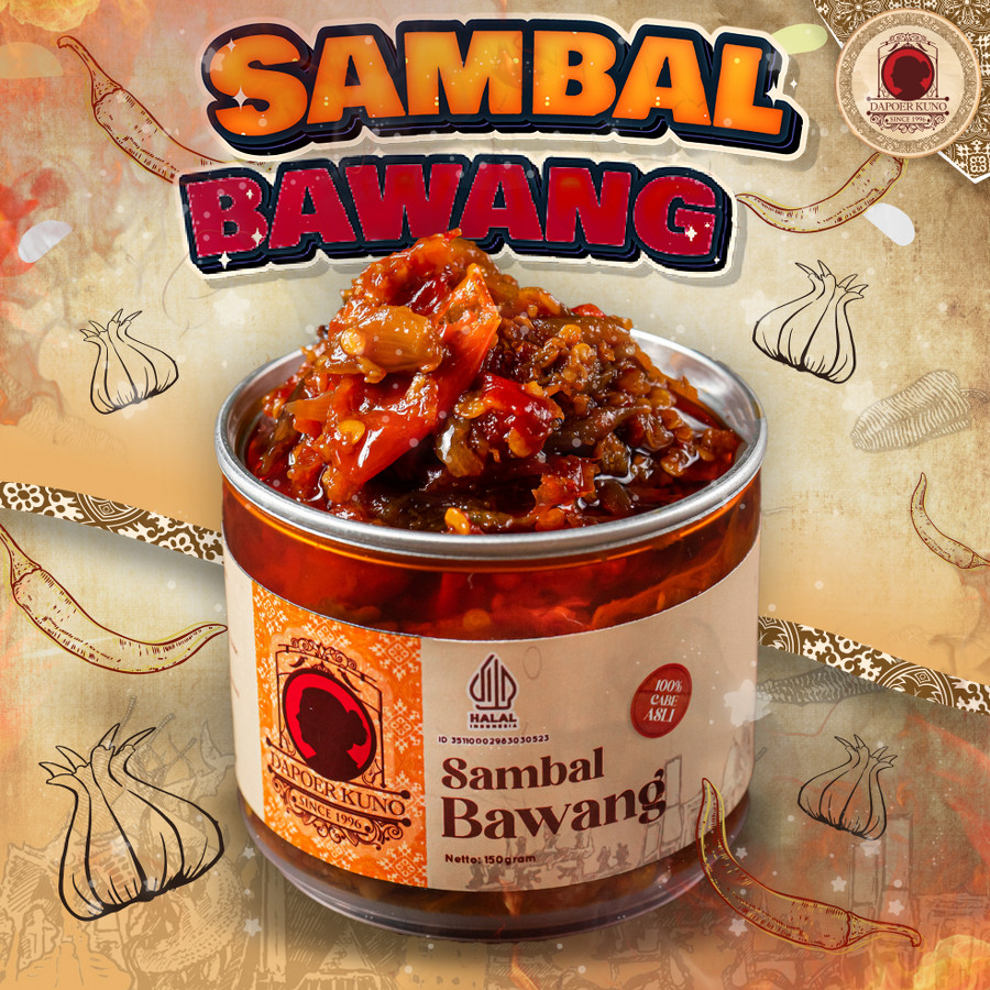 

Dapoer Kuno - Sambal Bawang 150gr Tanpa Terasi Pedas