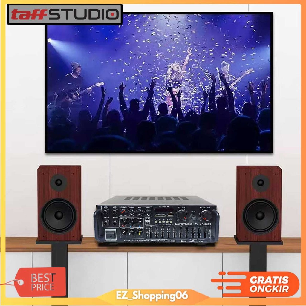 TaffSTUDIO Amplifier Mixer Audio Bluetooth USB Karaoke