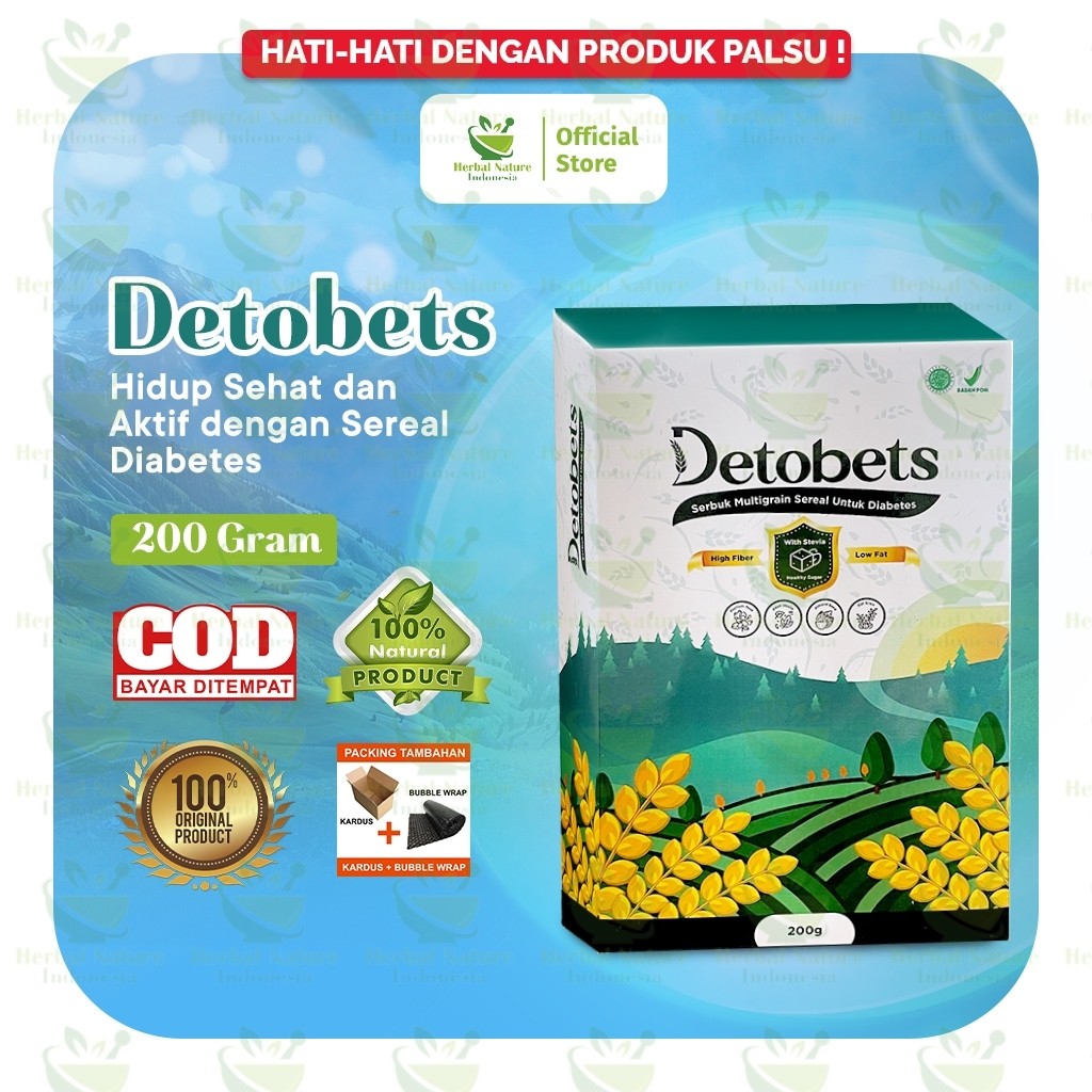 

Detobets Sereal untuk Diabetes Rendah Kalori Low Fat Organik 200Gram