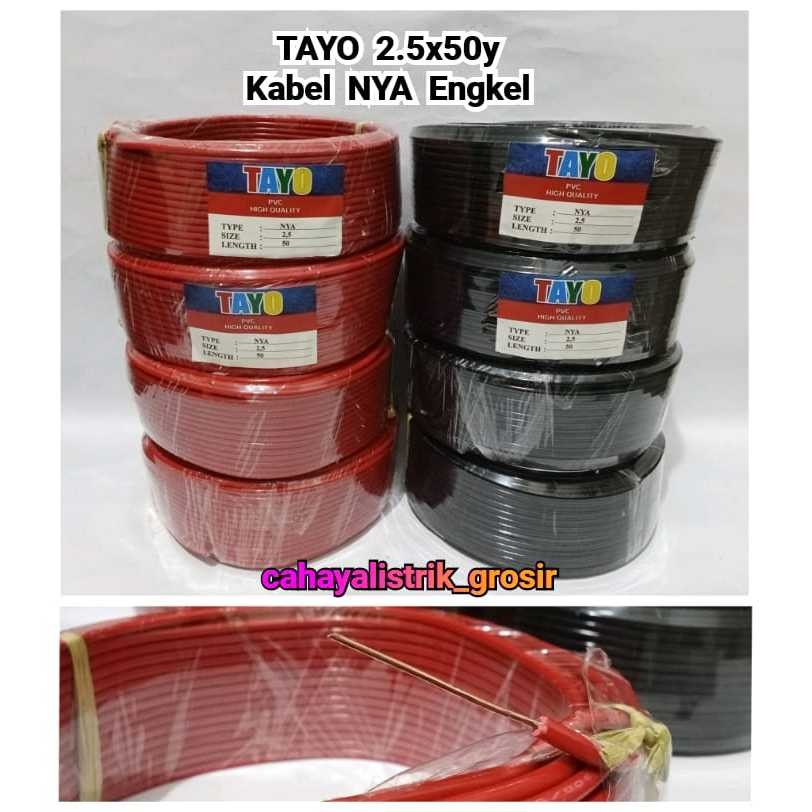 Kabel NYA Kabel Engkel TAYO 2.5 - 50yard/ Kabel Murah/ Kabel Engkel TAYO/ Kabel Tunggal