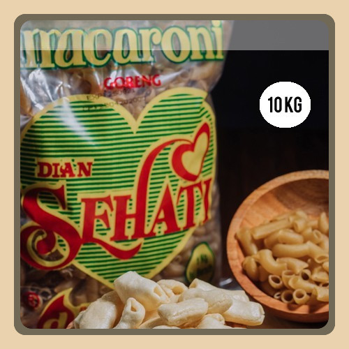 

MAKARONI MENTAH MEKAR / MACARONI MENTAH MEKAR / MAKARONI KILOAN SEHATI HIJAU 10KG