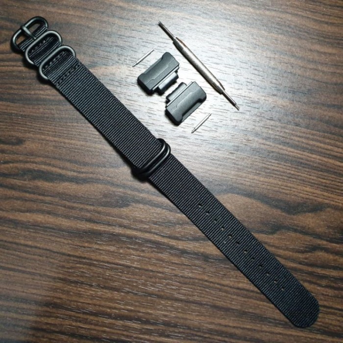 TALIJAM CASIO G-SHOCK GA-100/GA100/GA 100 STRAP TALI JAM CANVAS CASIO - Hitam