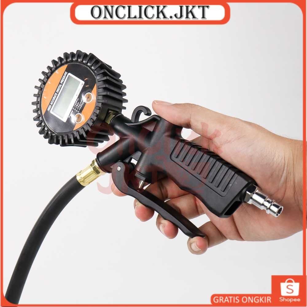 Alat Ukur Tekanan Ban Digital LCD Otomatis untuk Mobil Motor Sepeda Pompa Angin Portable