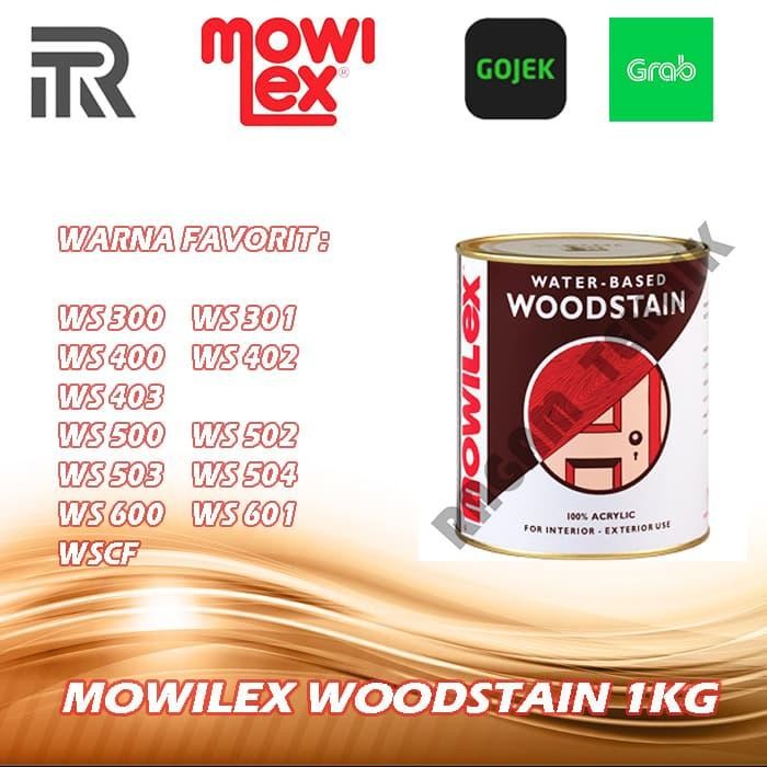 Mowilex Woodstain Water Base 1 Kg Politur Kayu Basis Air Wood Stain - Oak