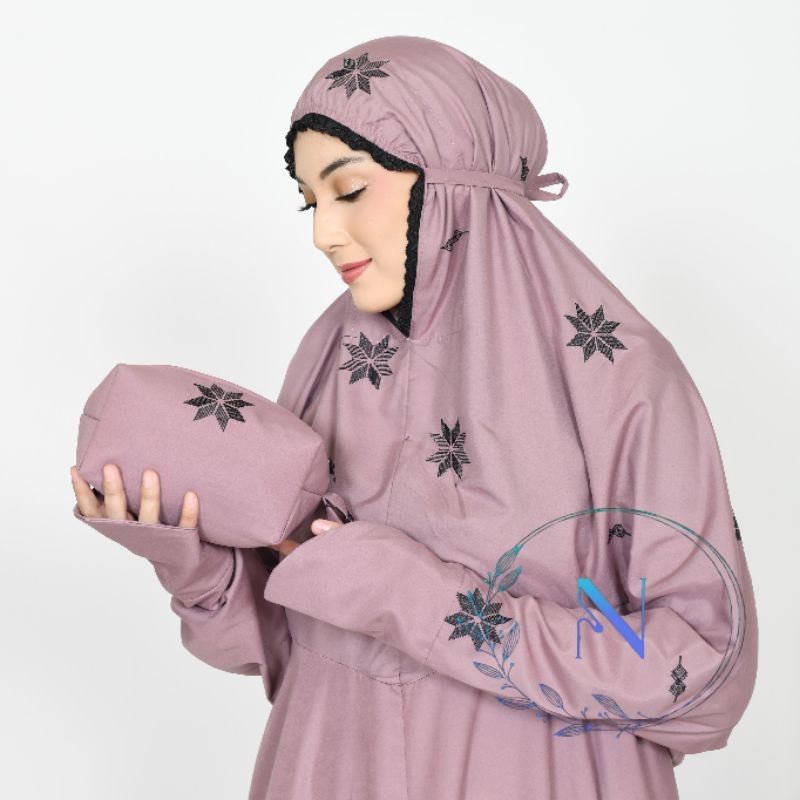 PARXETSHOP  Mukena Terusan Dewasa Mewah Bordir Songket Mukena Langsungan Dewasa