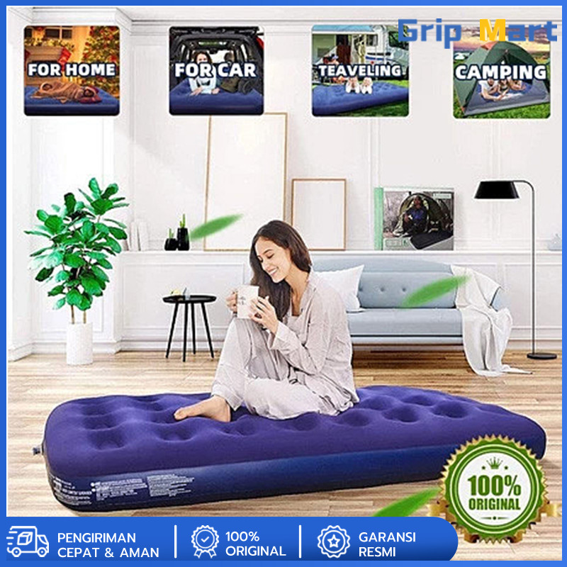 Kasur Angin Double / Air Bed Double Kasur Angin Bestway + pompa manual Bestway Paket Kasur Angin