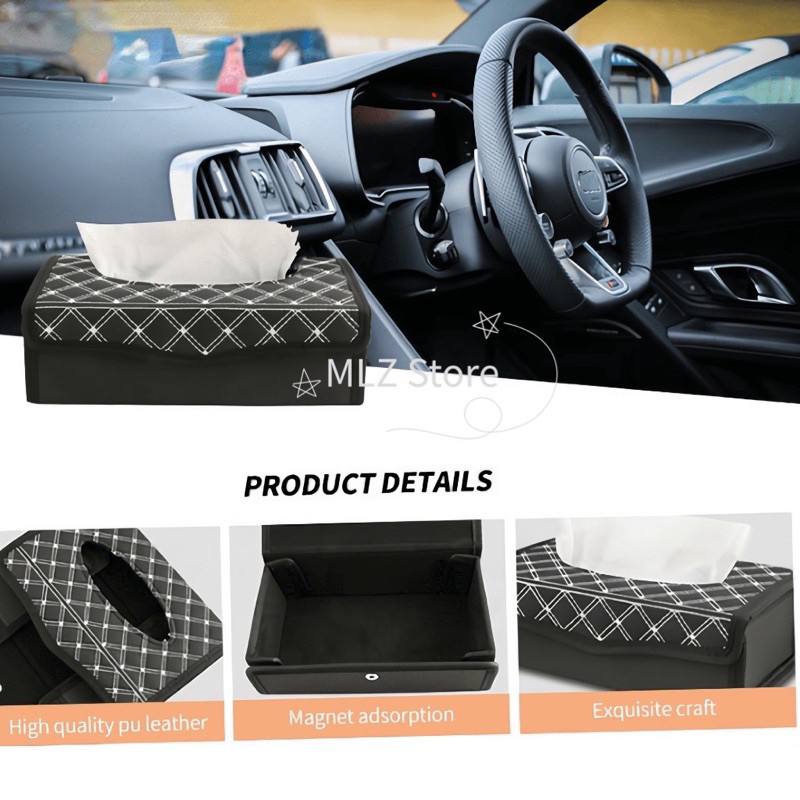 Tempat Tissue Mobil Kulit Tempat Tissue Dashboard Mobil  Tempat Tissue Mobil Car Visor Tempat Tissue