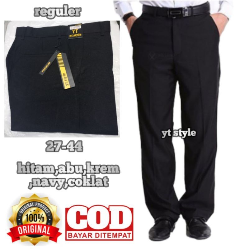 yt style | celana bahan pria | celana bahan reguler pria | celana bahan standar pria | celana formal