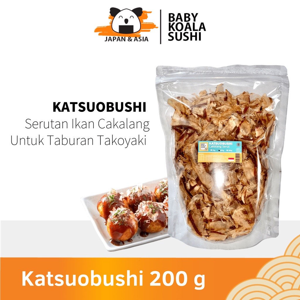 

KATSUOBUSHI Bonito Flakes 200 g Halal │ Taburan Takoyaki Katsuo Bushi Serutan Ikan Cakalang