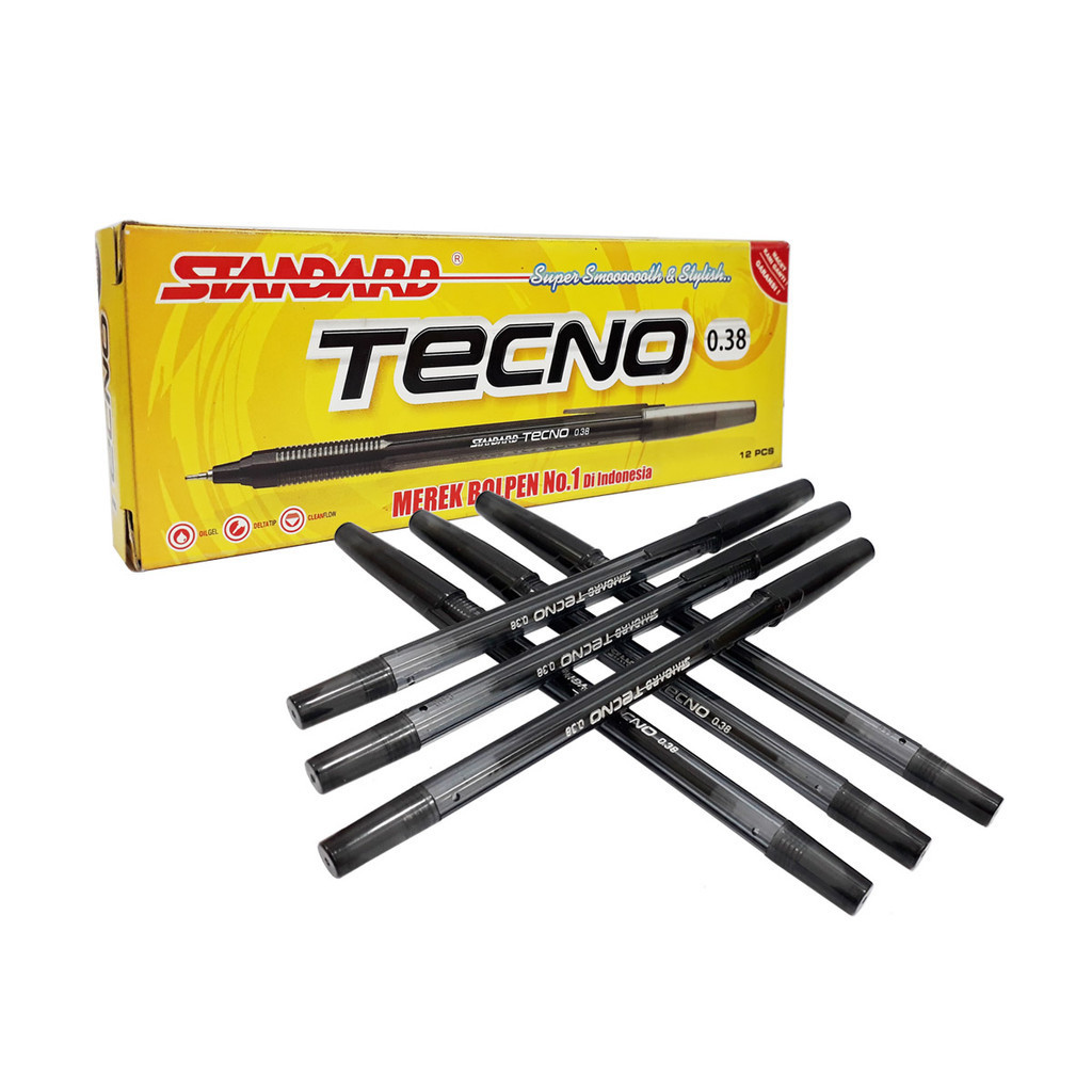 

Pulpen Pena Ballpoint Standart Techno 0.38 Crystal Ink M&G AGPA7175 Warna Hitam
