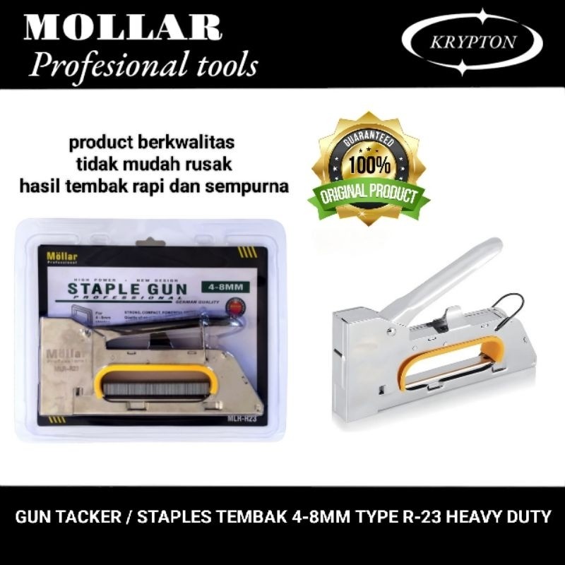 

mollar staples tembak / gun tacker TYPE R-23 heavy duty ( 100% original )HALA