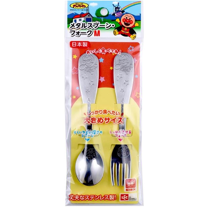 SENDOK GARPU ANAK ANPANMAN LEC STAINLESS STEEL MADE IN JAPAN