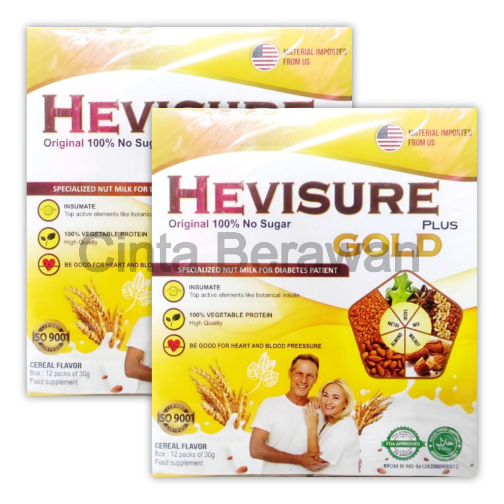 

2 Box Hevisure Gold Susu Obat Diabetes Kencing Manis Insulin Pankreas Original Asli
