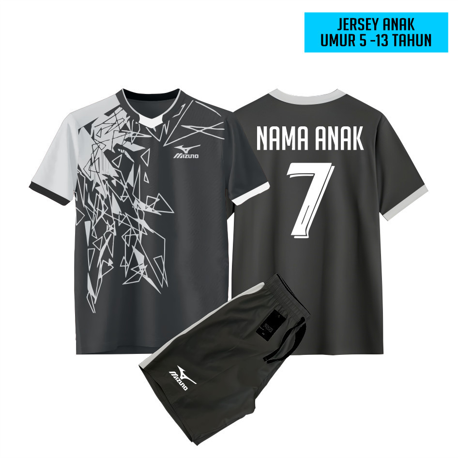 FREE SABLON Custom Nama Baju Bola Jersey ANAK Sepak Bola Sablon Nama Jersiye Futsal jersey Futsal Ke